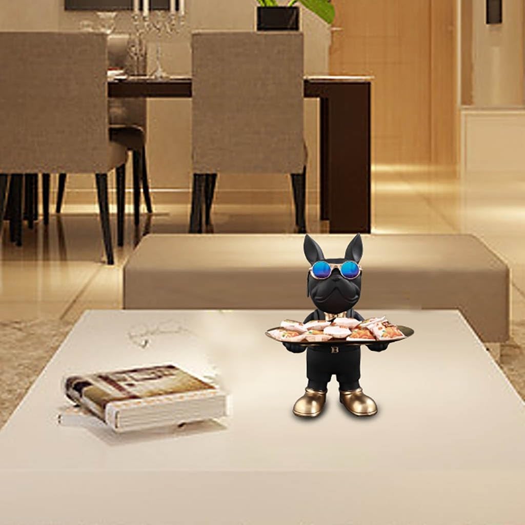 Vassoio portachiavi in resina a forma di bulldog, organizer per decorazione d'ingresso, per gioielli e accessori, per gli amanti dei bulldog