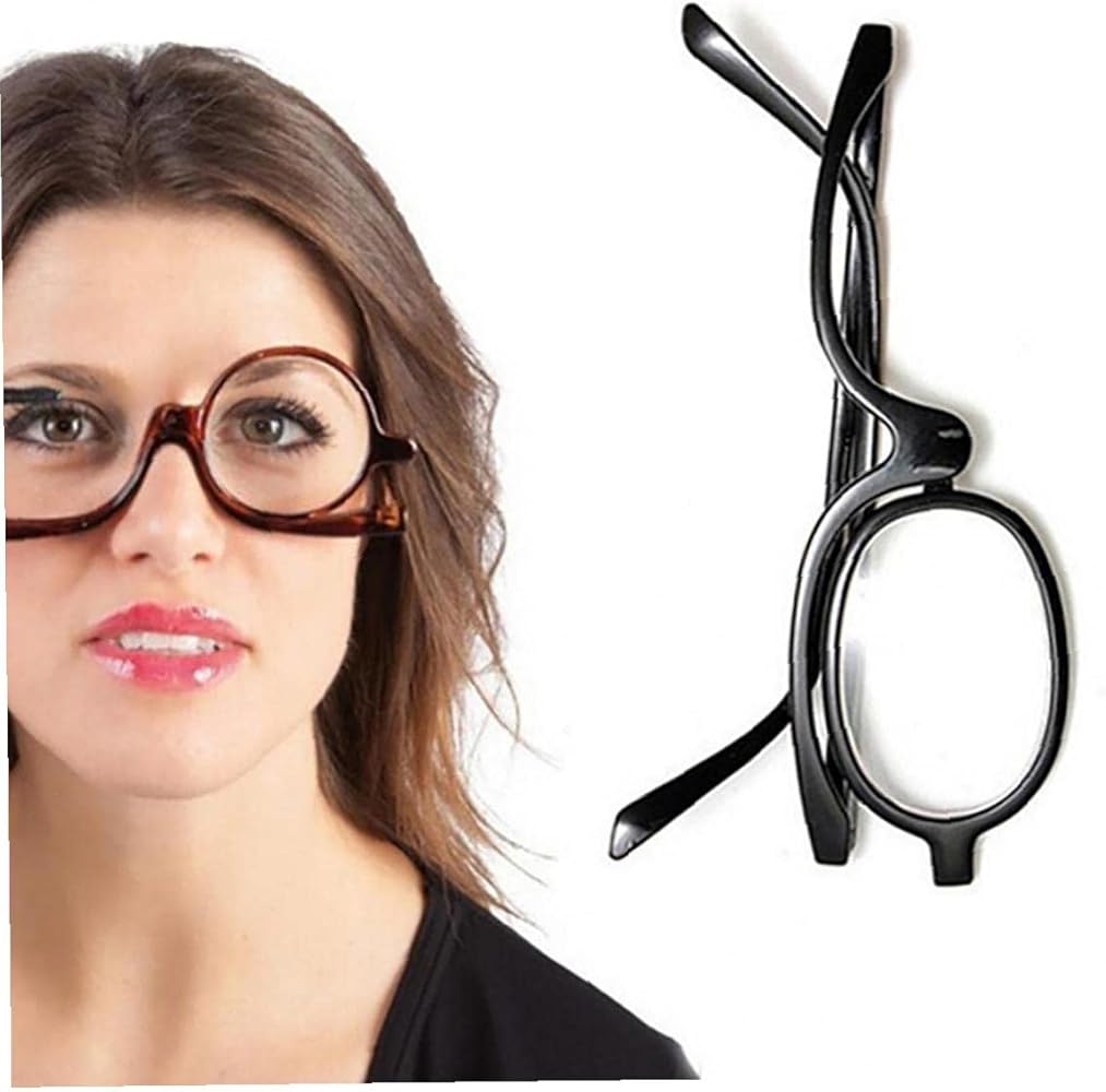 アイメイクアップメガネ　メイク　シングルレンズ　折りたたみ　化粧 Amazon.co.jp: [tquuquu] アイメイクアップメガネ、シングル