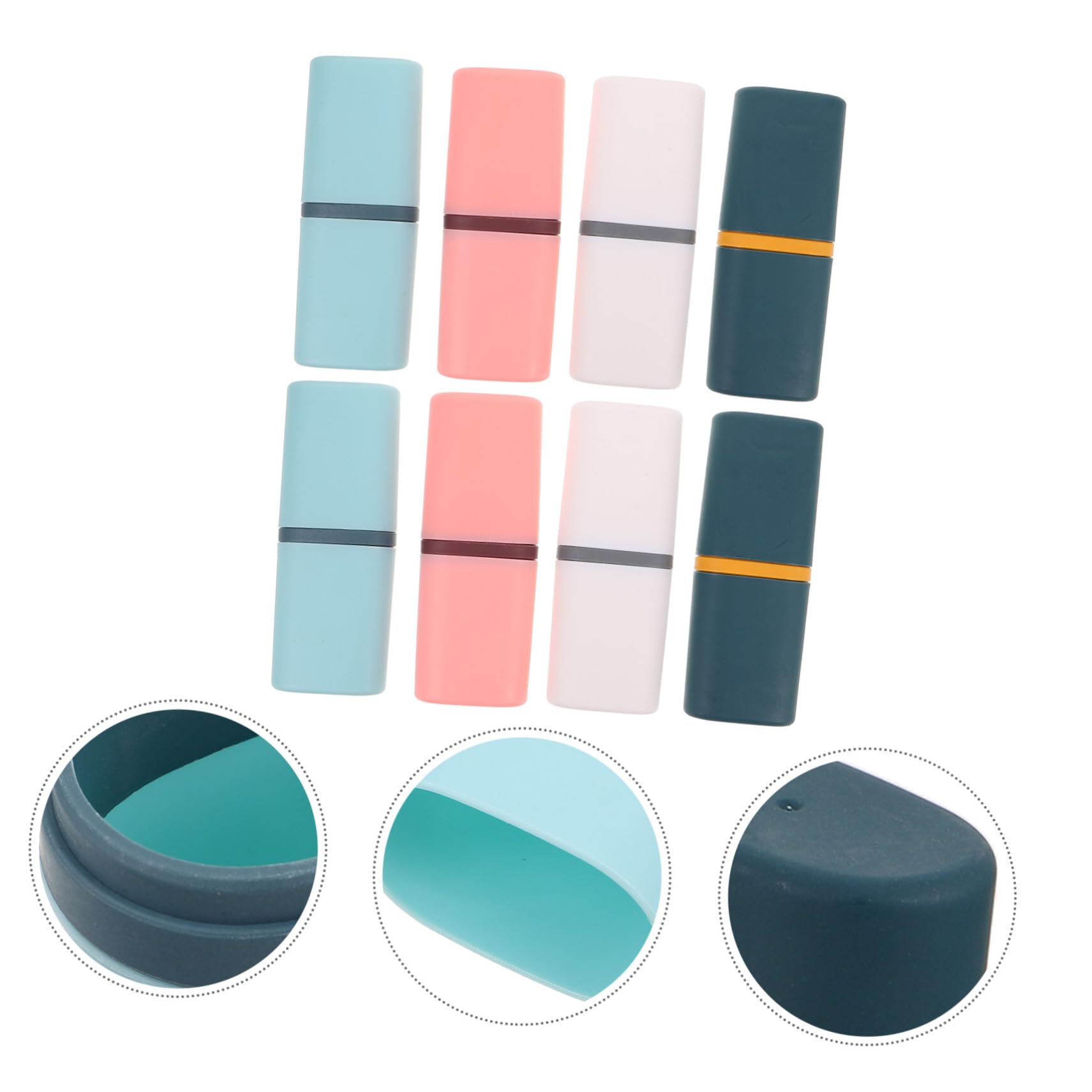 Beavorty 8pezzi Custodia per Spazzolino da Viaggio in Pp Organizer per Bagno e Campeggio con 8 Contenitori per Accessori da Viaggio