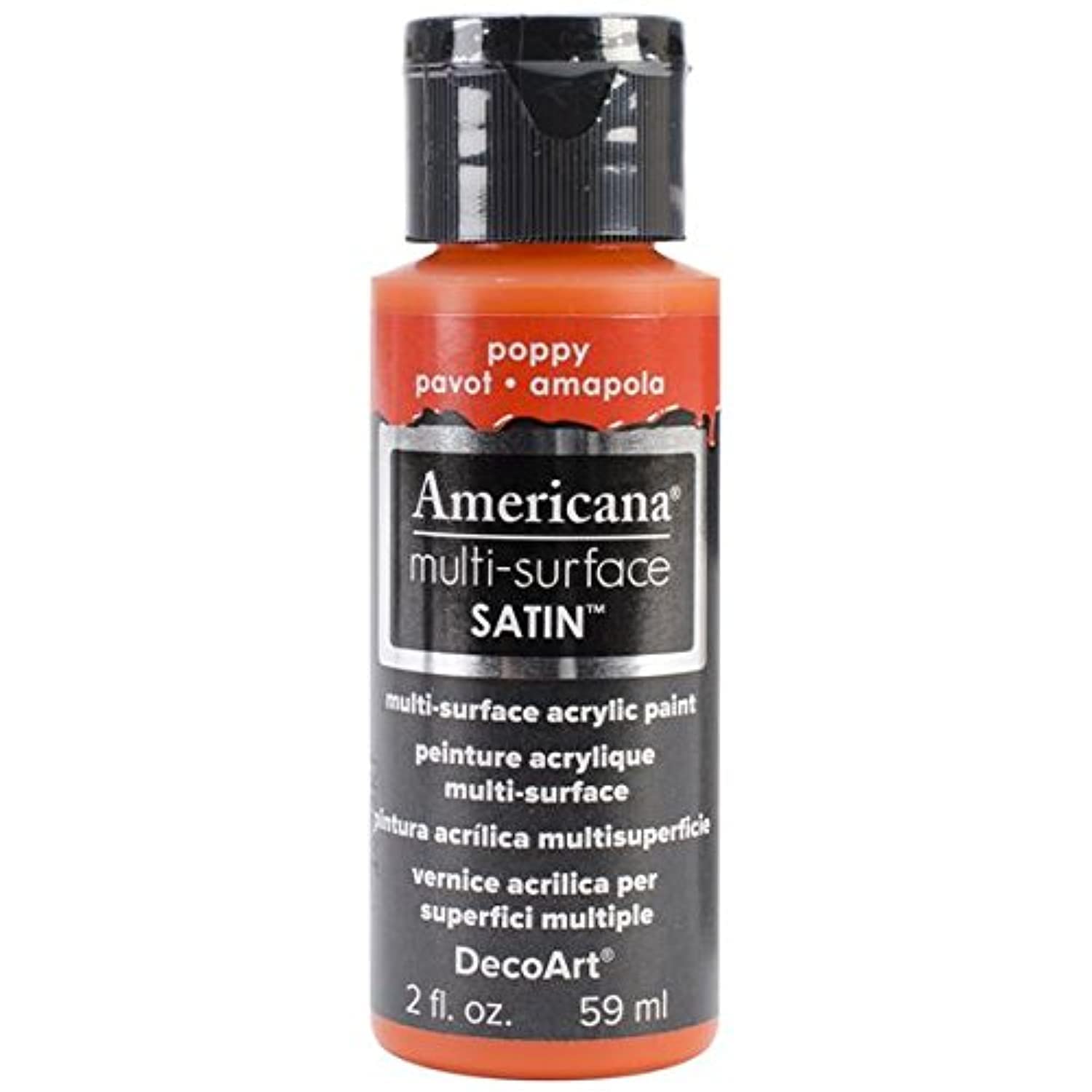 DecoArt Acrylics Multi-Purpose Paint, Poppy Satin