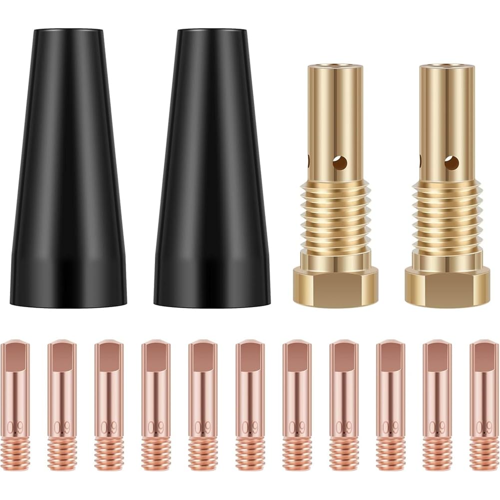 Ijsdnvjndx As Shown Weld 261308 306 15Pcs Replacement Parts Kit Mig Welding Tips 0.8/0.9Mm Brass Welder Accessories