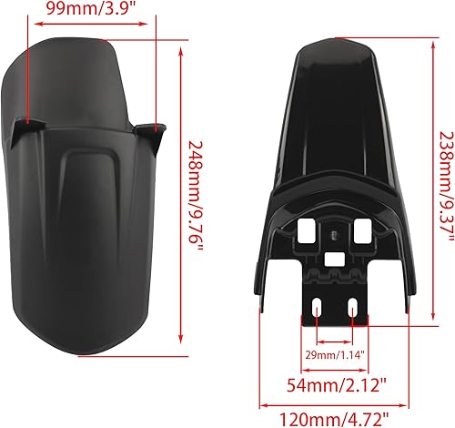 Miniatura 40 de Guardabarros trasero Sur Ron, imitación fibra de carbono Dirt Bike trasero Fender Protectorfor Sur-Ron Light Bee Guardabarros trasero,Guardabarros