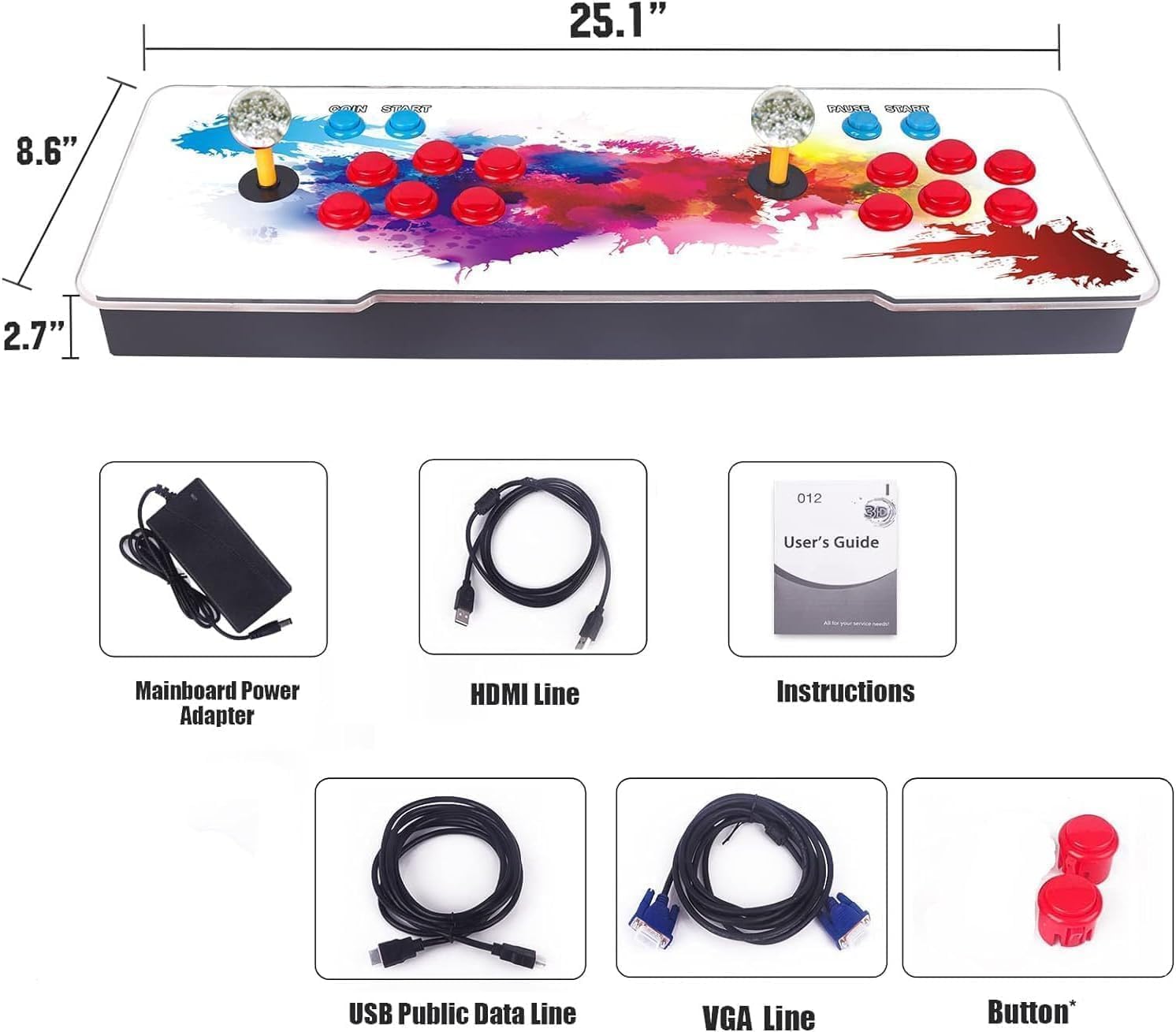 Maquina Arcade 2026.Consola de Juegos , 29900 Juegos, Juegos Retro, 2-4 Jugadores, Compatible con Juegos 3D para PC, proyector y TV (64, GB)