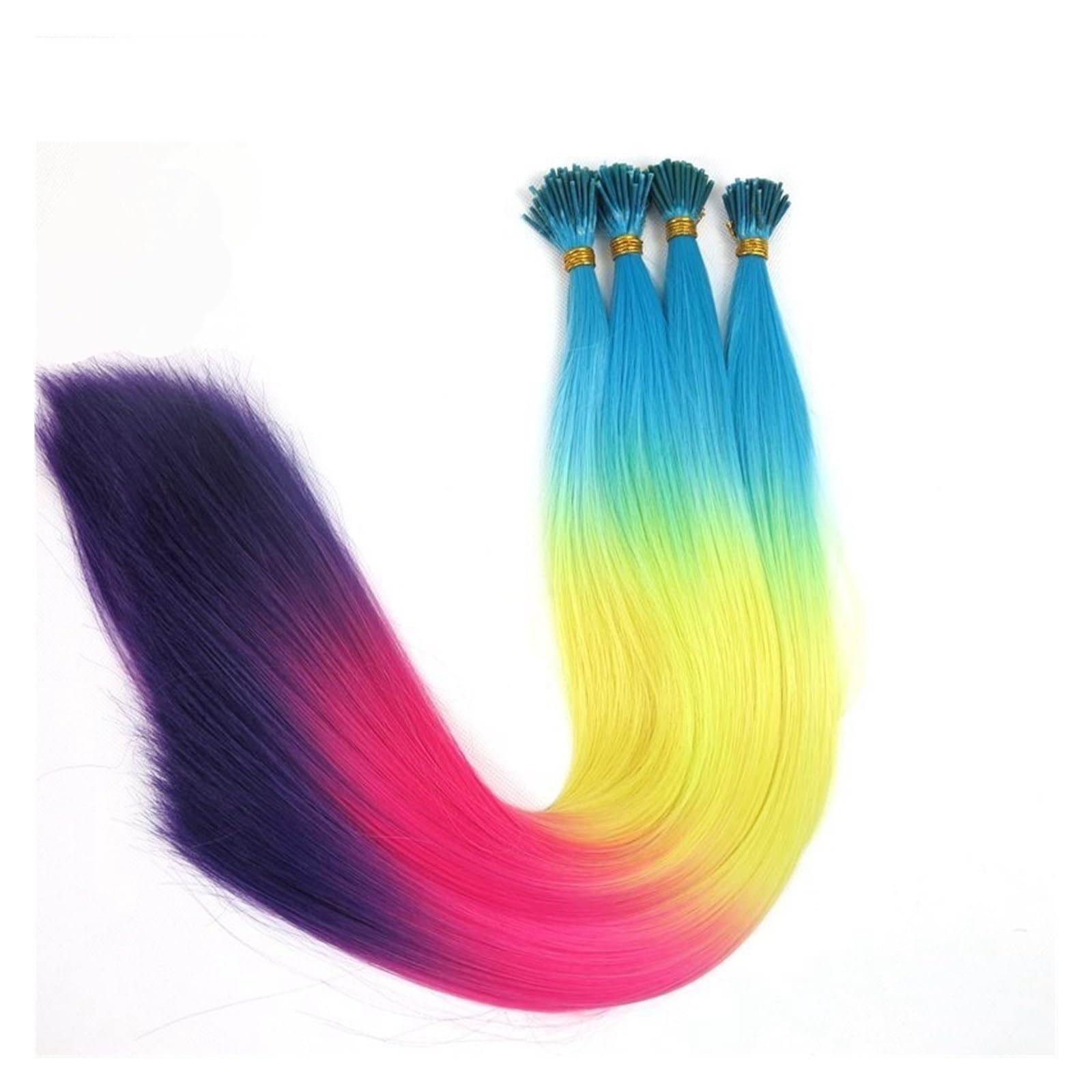 Extension de cheveux en plumes Extensions de cheveux synthétiques de 30 brins de 22 pouces de long Extension de cheveux en plumes (Color : 10, Size : 22inches)