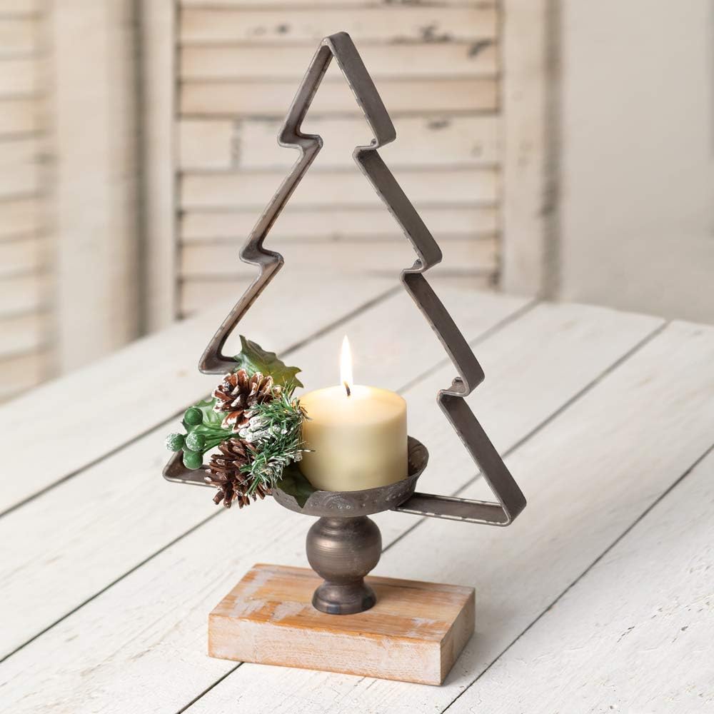 Tabletop Christmas Tree Metal Candle Holder, The Perfect Decoration Addition to Any Room for The Most Special Time of The Year!