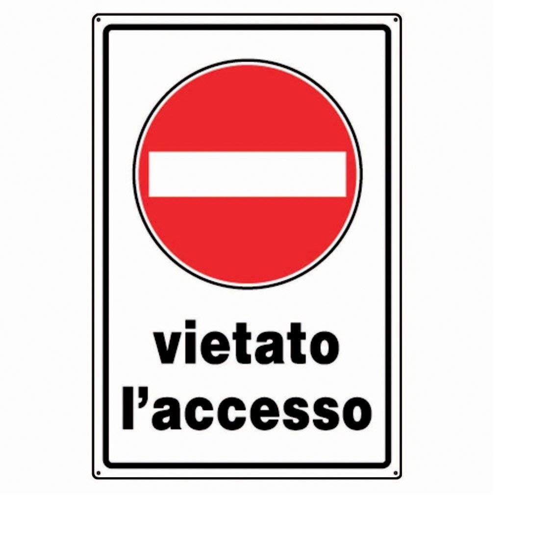 Cartello "Vietato Entrare" In Plastica 30x20 Cm - Segnale Di Divieto Per Proprietà Privata - Resistente Alle Intemperie - Komma Security