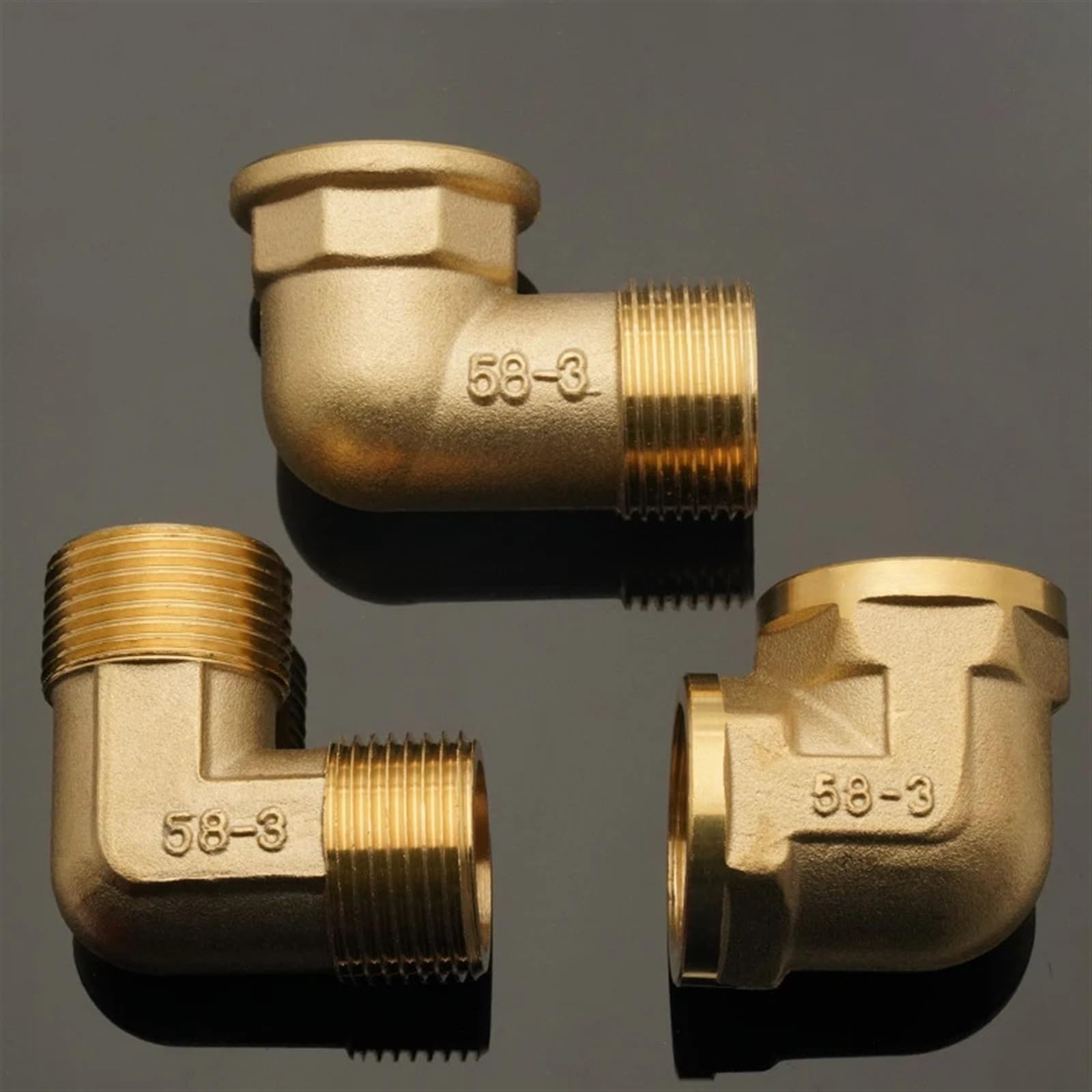 1/8 pulgadas, 1/4 pulgadas, 3/8 pulgadas, 1/2 pulgadas, 3/4 pulgadas, 1 pulgada, rosca hembra X macho, codo de latón de 90 grados, accesorio de tubería, 1 Uds.(Female To Male,1")