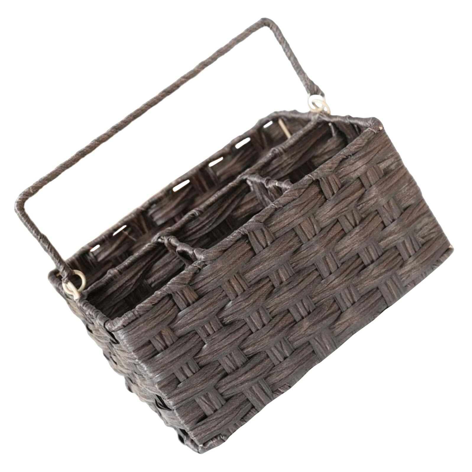 OUNONA Boîte de Rangement pour Couverts en PP, Panier Café à Anse