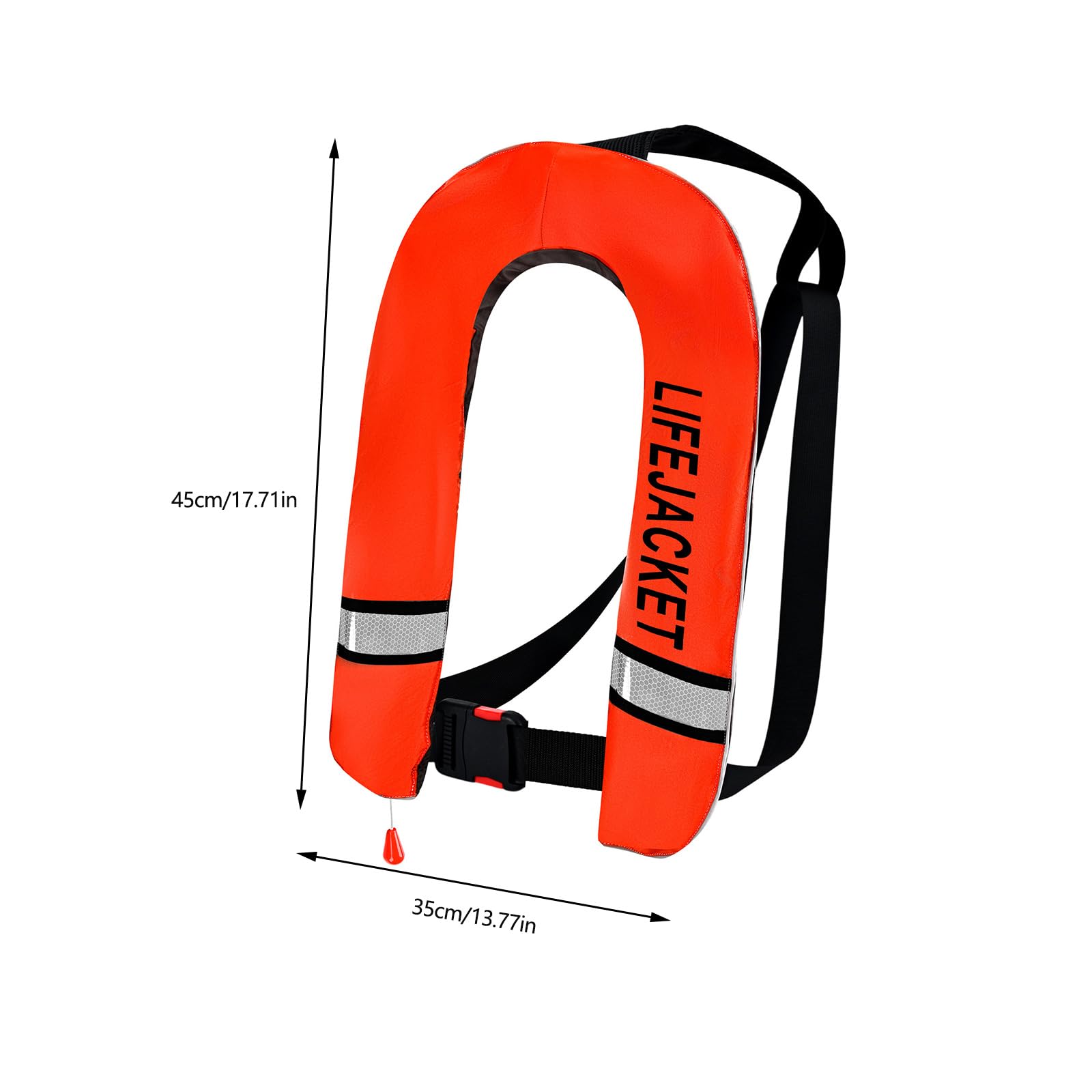 Gilet réfléchissant à gonflage automatique pour faible luminosité, ajustement réglable, confortable, haut flottant, cyclisme, course à pied, gilet d'extérieur