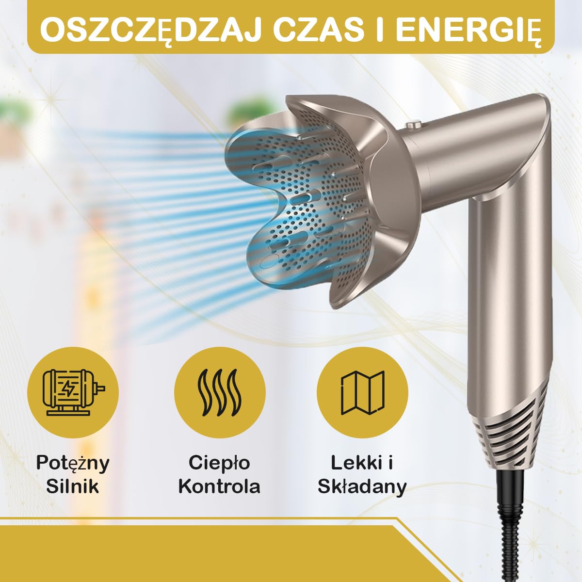 Pędzel do suszarki do włosów Fleau Beauty - Edycja PRO - Multistyler - Airstyler - Hairwrap - Szczotka do loków - Suszarka do włosów - Hairstyler - Zestaw 6 w 1 (szary - Zestaw 6 w 1)