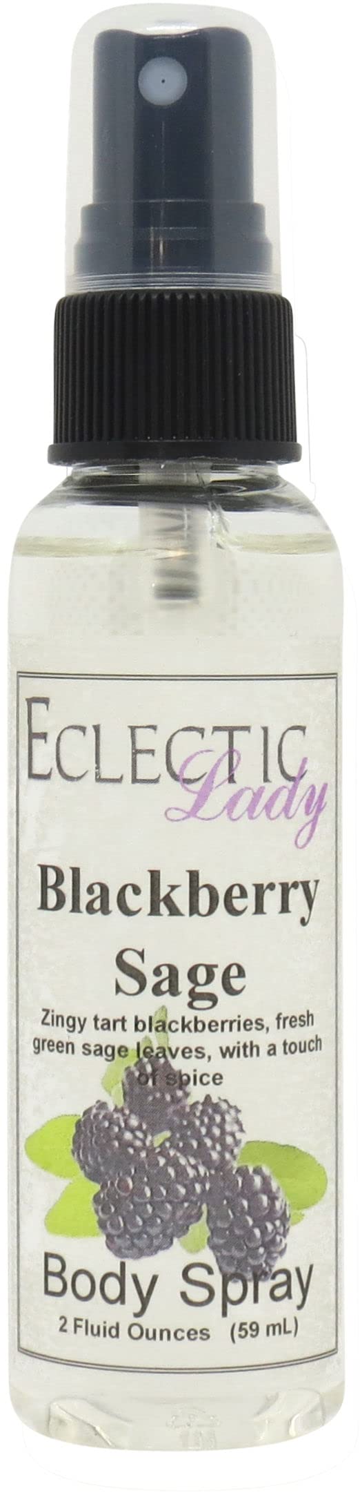 Eclectic Lady Blackberry Sage Body Spray, Double Strength, 16 ounces, Body Mist for Women with Clean, Light & Gentle Fragrance, Cologne with Soft, Subtle Aroma For Daily Use