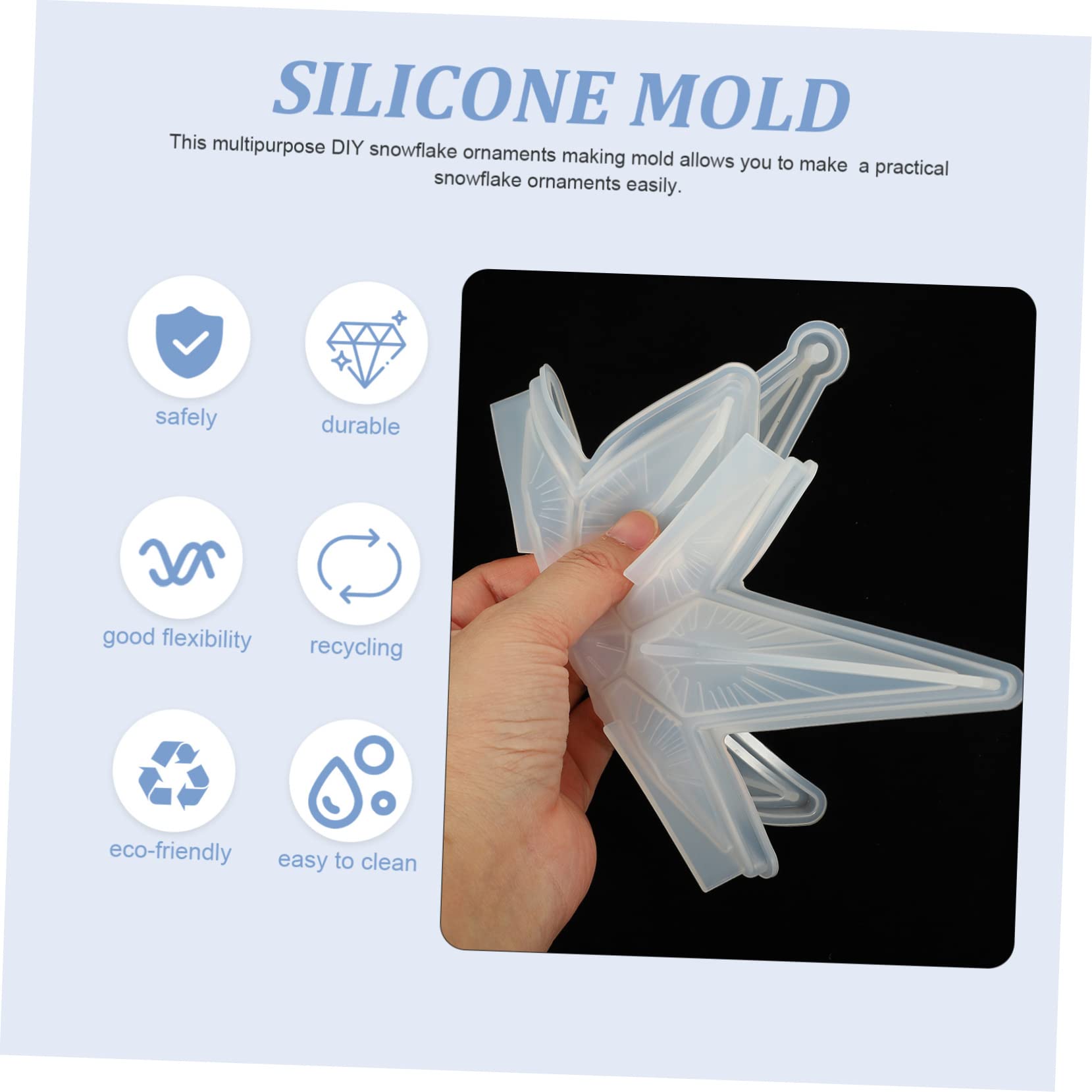 Didiseaon 10piezas Moldes De Silicona Para Para Decoraciones Navideñas Fácil Desmoldeo y Uso Seguro Para Para Adornos Personalizados