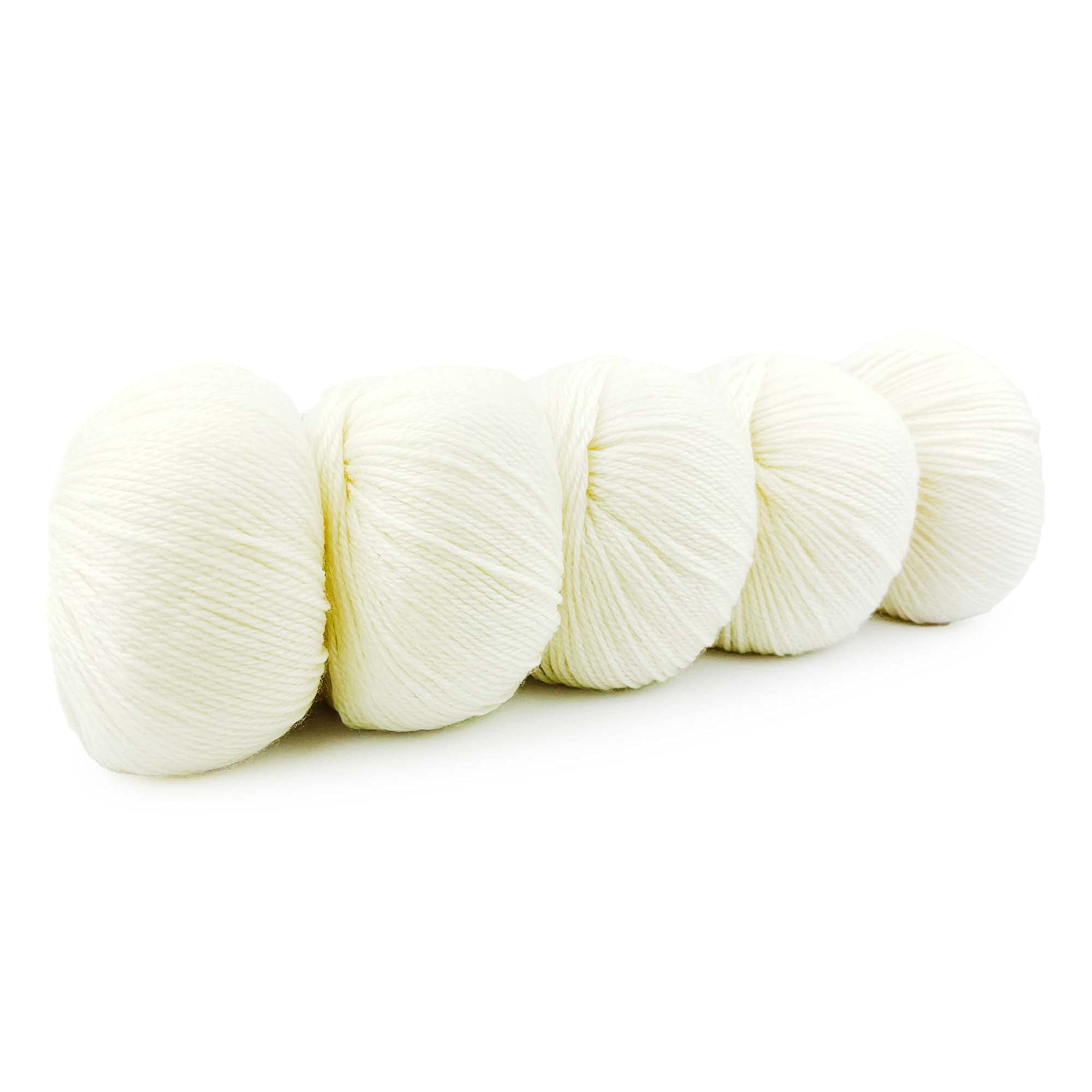 Tricot Cafè - Merino Mercerizzato - 100% pura lana bola de lana suave para ganchillo ideal para la ropa Blanco 1 Made in Italy