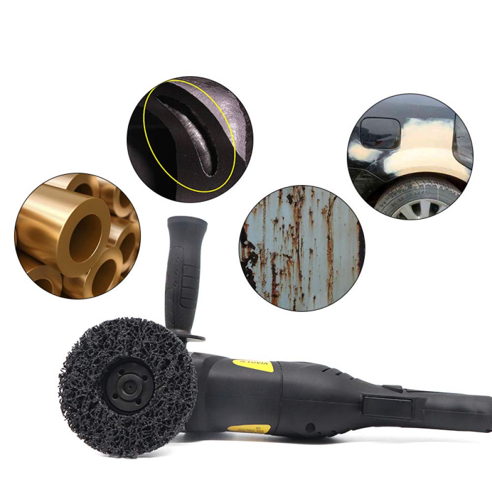 Disco abrasivo abrasivo de 115 mm, disco de cinta de polietileno, rueda de amoladora para quitar pintura oxidada, disco de amolar de 125 mm para amoladora angular, 10 piezas 125 mm