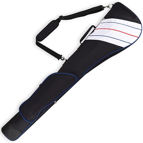 Miniatura 17 de Big Teeth Bolsa de golf domingo, pequeña bolsa de golf ligera, bolsa de golf Par 3 para unos pocos clubes, práctica con correa de transporte