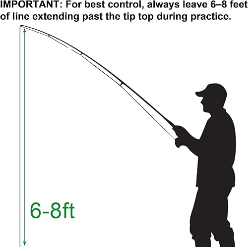 Miniatura 6 de Aventik Caña de Pesca con Mosca de Práctica de 4'0'' para Principiantes de 3 Piezas para Pesca Deportiva