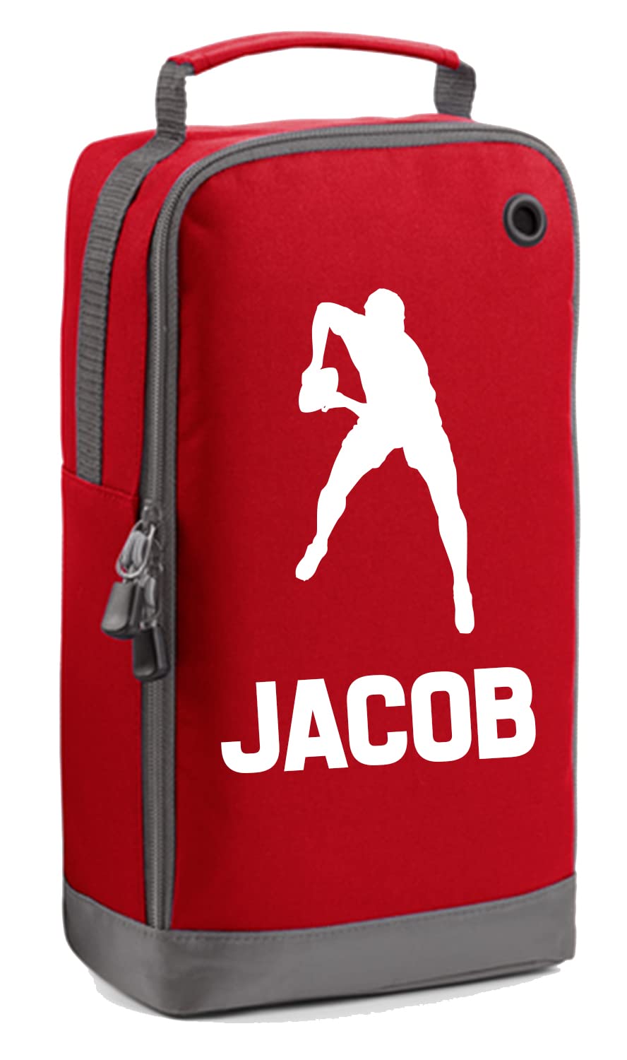 Personalised Rugby Bag Boot Bags Custom Children's Sports Bags PE Gym Kit Back to School for Girls Kids (RED)