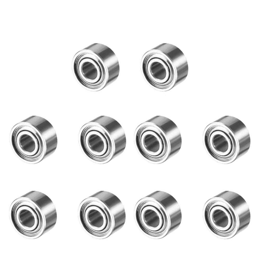 Ximimark 681ZZ (1x3x1 mm) Miniature Metal Shield Ball Bearings Wheel Roller Deep Groove Ball Bearing 10Pcs