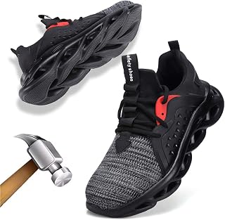 Mens Womens Steel Toe Shoes Indestructible Safety Shoes Lightweight Non-Slip Composite Toe Work Shoes Industrial Construction Shoes
