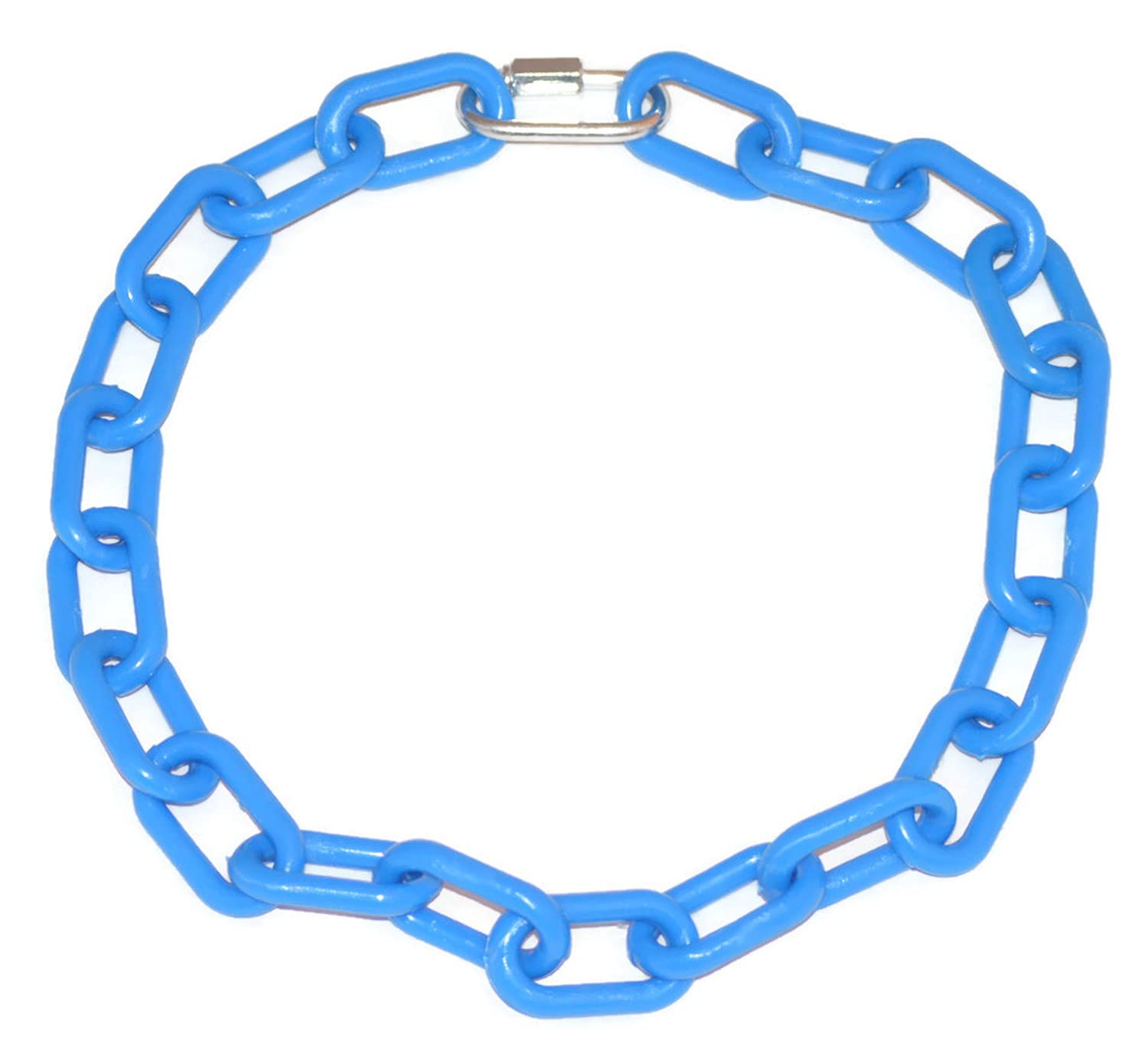 Goat Collars Plastic Chain with Metal Quick Link 20", 28" & 36" Long (Blue, Large 36")