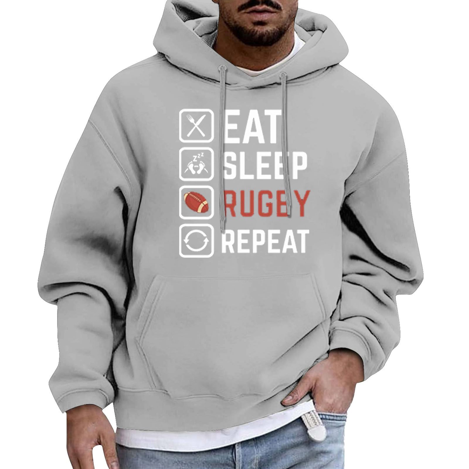 Pull pour homme zippé sweat à capuche noir bleu imprimé - 5