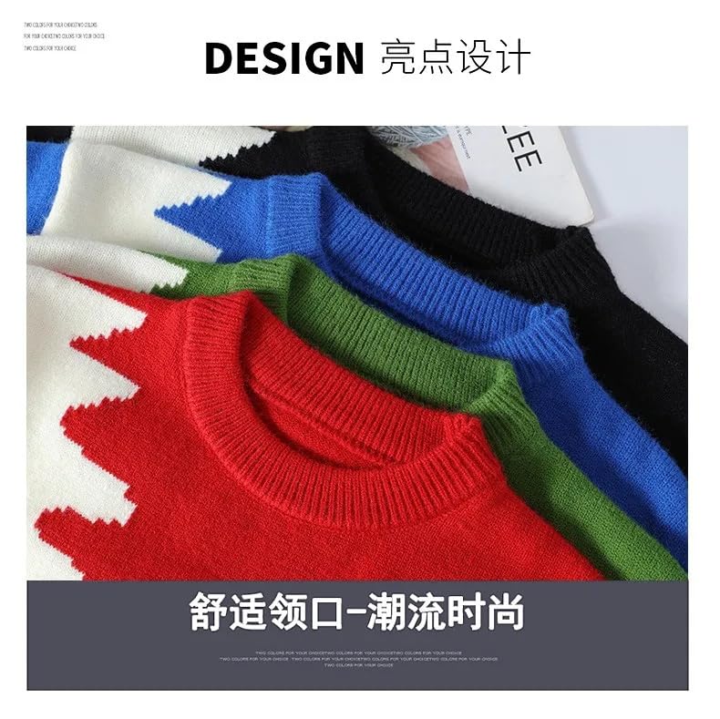 Knitted Sweaters Men's Warm Pullover Mens Casual Loose Male Jumpers 7