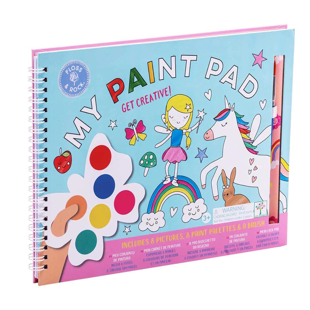 Floss & Rock Children's Arts & Crafts Drawing Set, Creative Supplies, Boys & Girls Paint Palette with Brush Learning Pack, Ages 3+