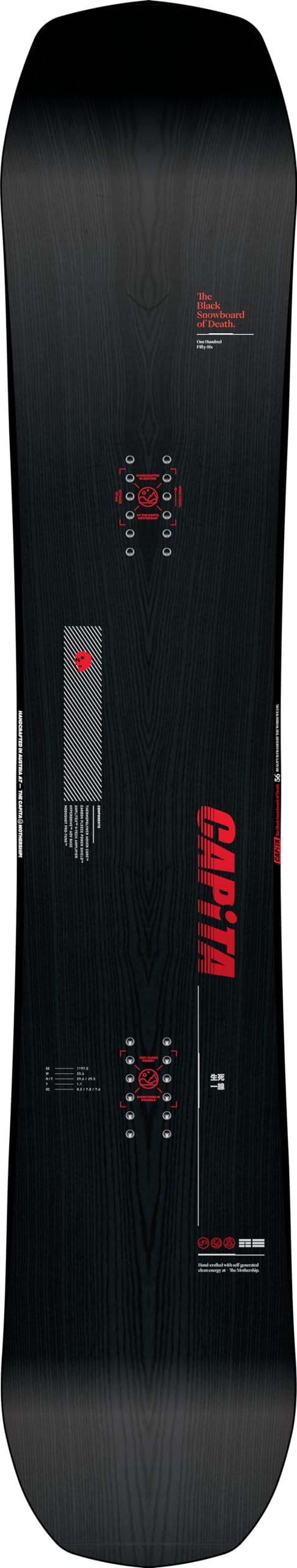 CAPiTA The Black Snowboard of Death Wide Mens Snowboard, 169