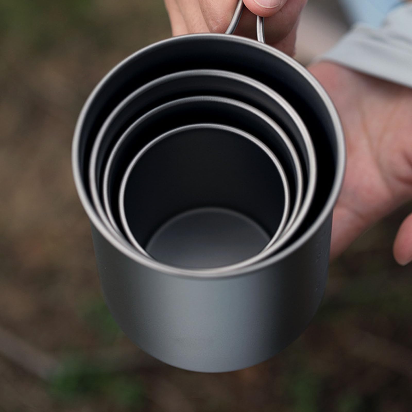 Küchen-Camping-Tasse mit Deckel, Touristen, Picknicks, Geschirr, Trinkgeschirr, Reisen, faltbar, Kaffee, Tee, Becher für Outdoor-Aktivitäten, Camping, Faltbecher
