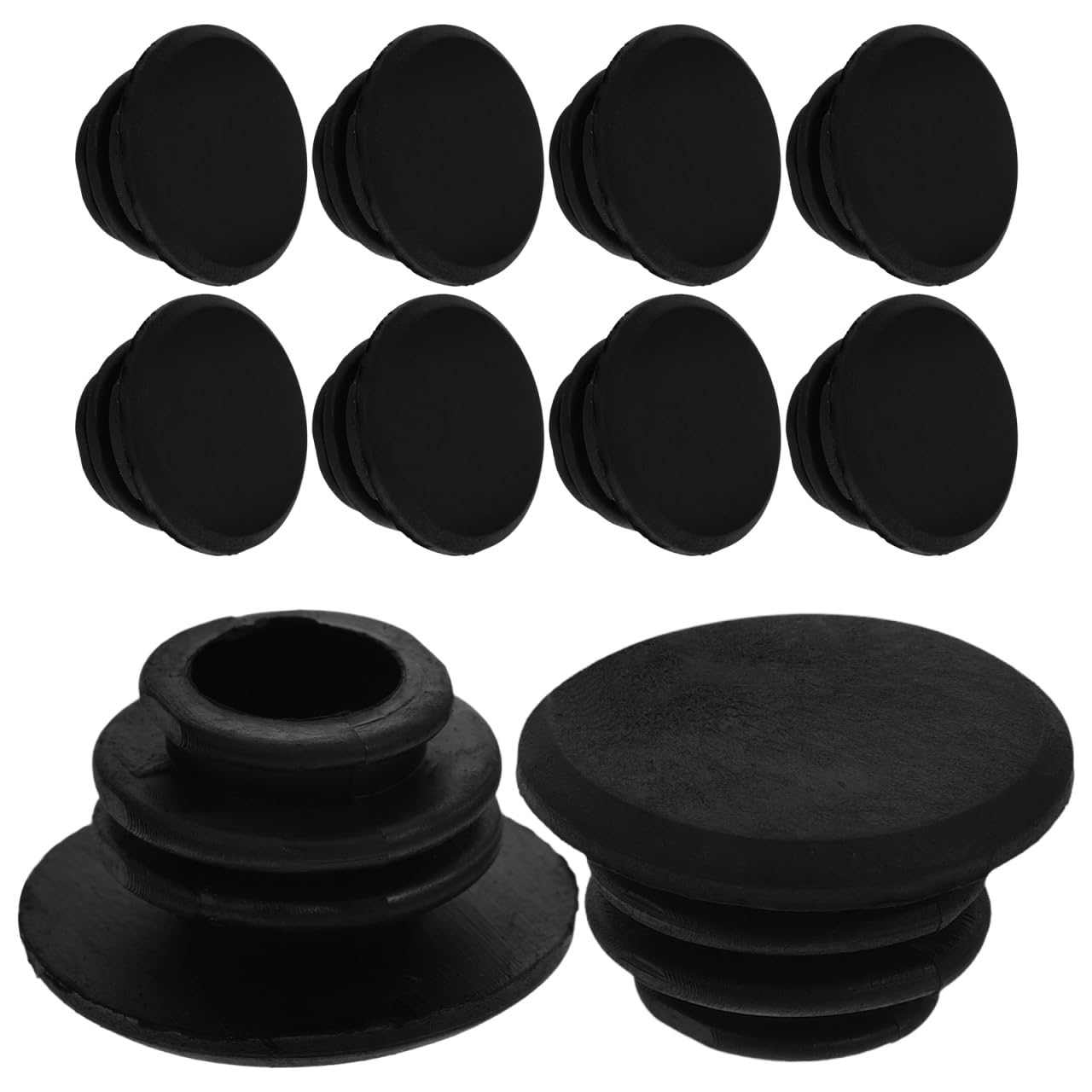 Garneck 10pcs 22mm Bike Handlebar Bar End Plugs End Caps Rubber Easy Install Grip Protection
