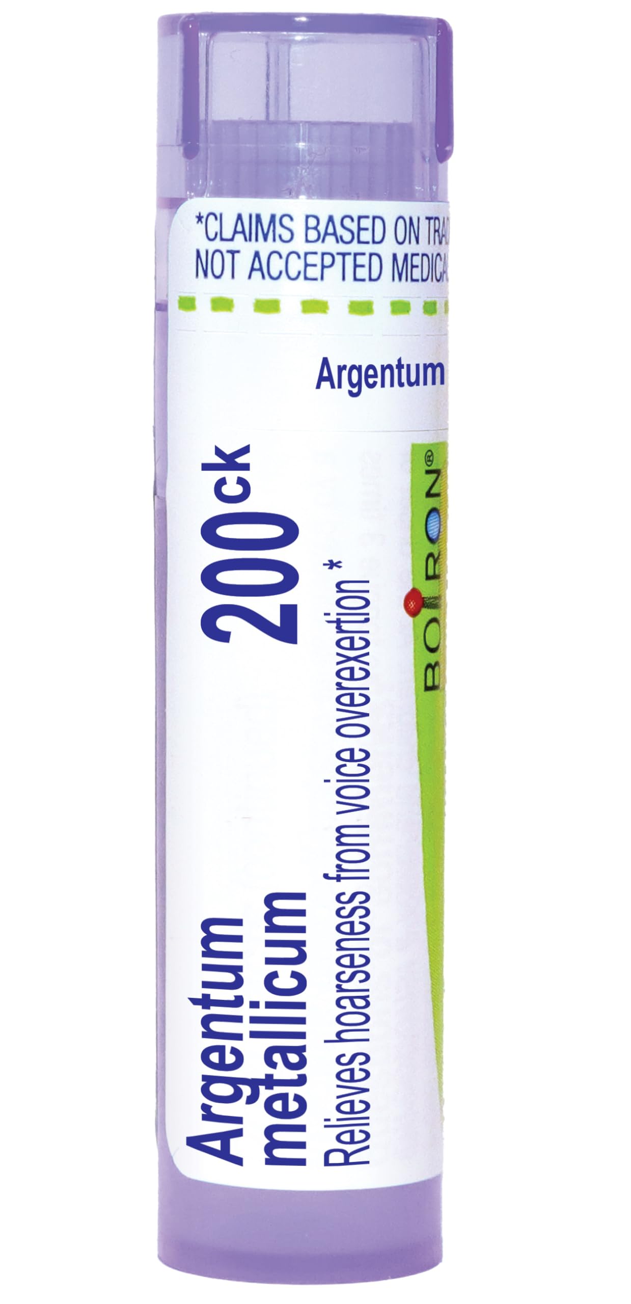 Boiron Argentum Metallicum 200Ck for Hoarseness from Voice Overexertion - 80 Pellets
