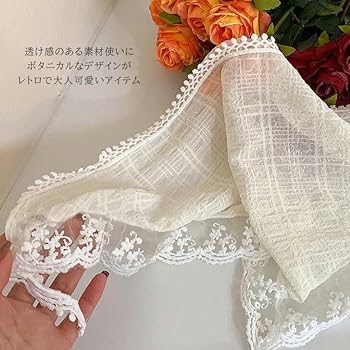 M7895 スグリ sugri バブーシュカ シルク 花 ヘアアクセサリー Amazon | [JOKnet] メール便 ボタニカル シアー レース