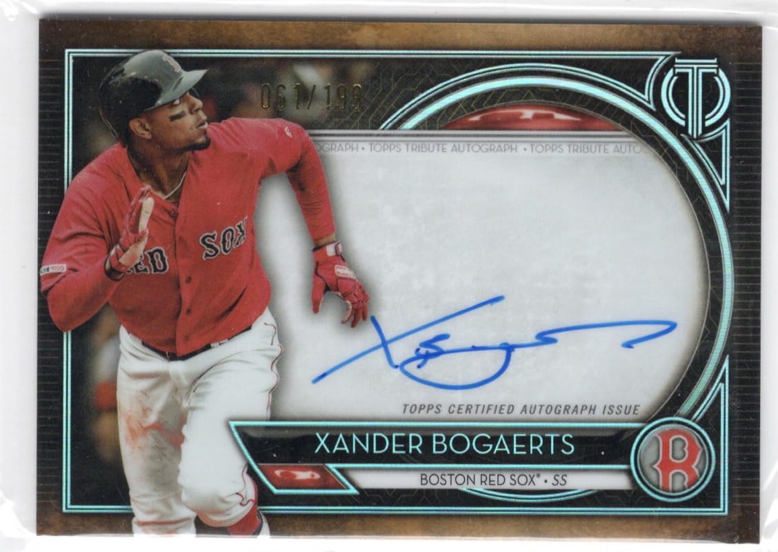 Amazon.com: Xander Bogaerts Autographed & Serial Numbered #061/199 