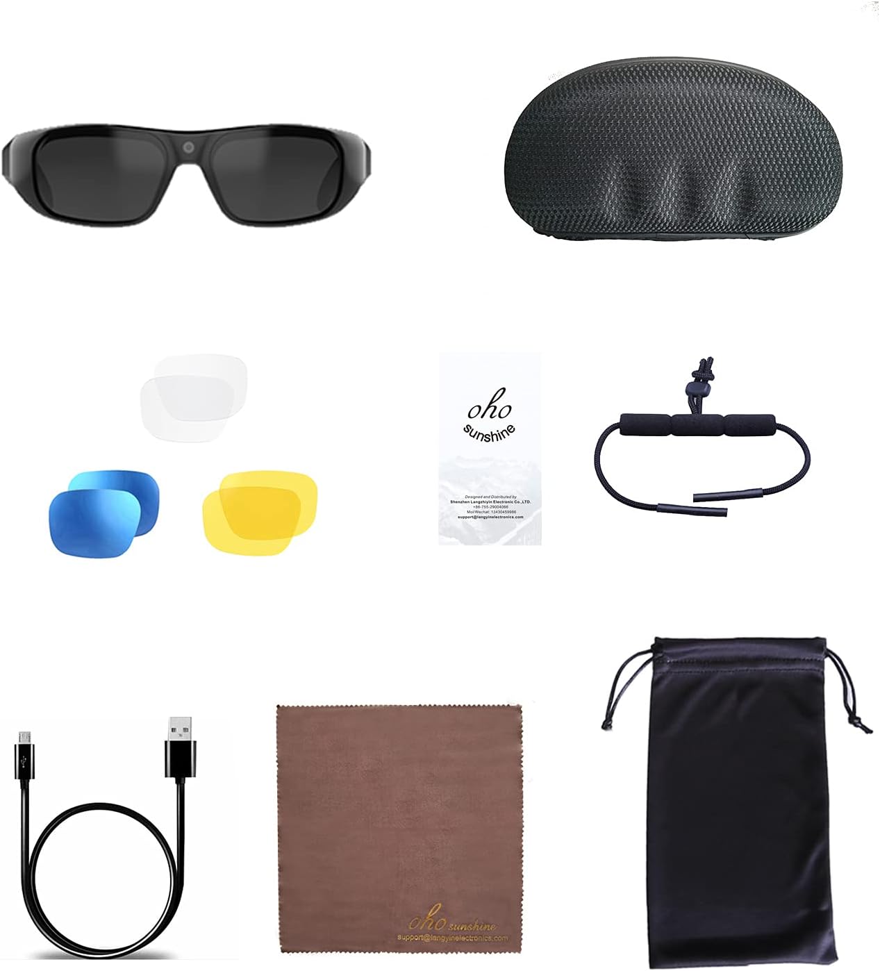 Buy OhO Video Glasses 4K Pro, 24M Resolution H.265 Sports Cam