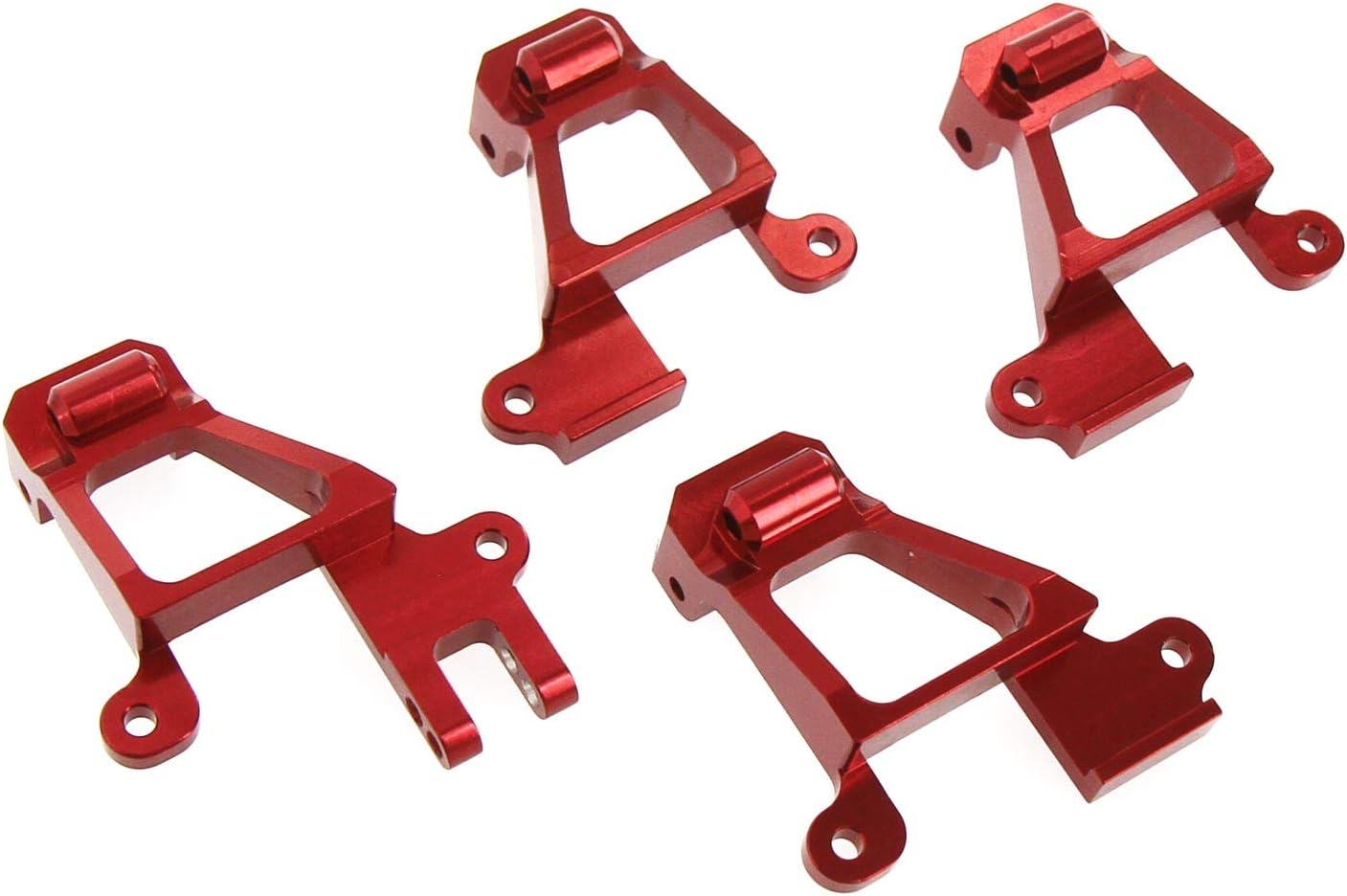 Atomik Alloy Shock Tower Set - RC Car Replacement for Traxxas TRX-4 - Hardened Billet 6061 Aluminum, Chassis Upgrade Part 8216 - Red