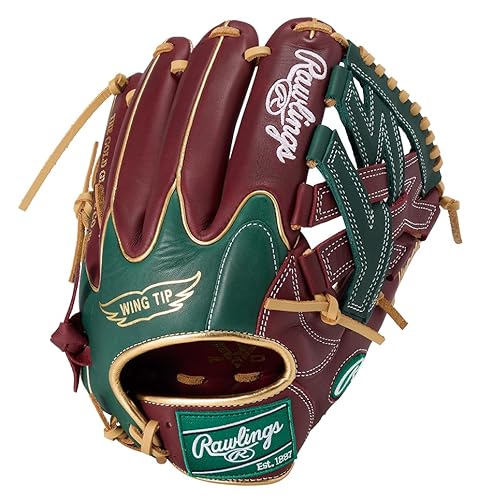 ローリングス(Rawlings) 野球用 グラブ グローブ 軟式 HYPER TECH COLOR SYNC GR5FHTCN55W オールラウンド用 シェリー/Dグリーン 11.75インチ ※左投げ用