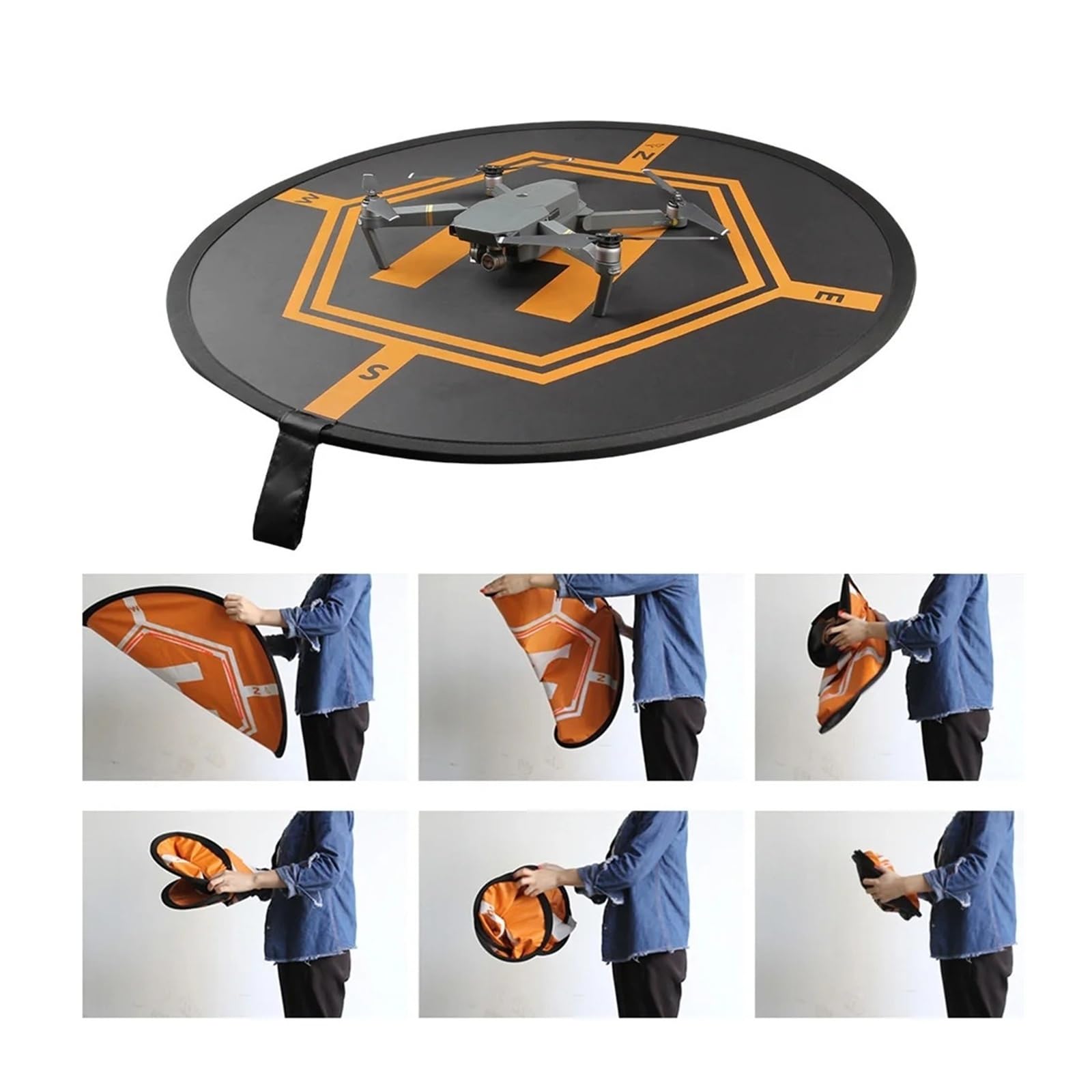 55/80 cm podkładka do lądowania drona szybko składana wodoodporna lądowisko dla lądowiska z gwoździami i torbą do DJI dla Phantom 2/3/4, dla Mini, Inspire 1, RC Quadcopter (55 cm)