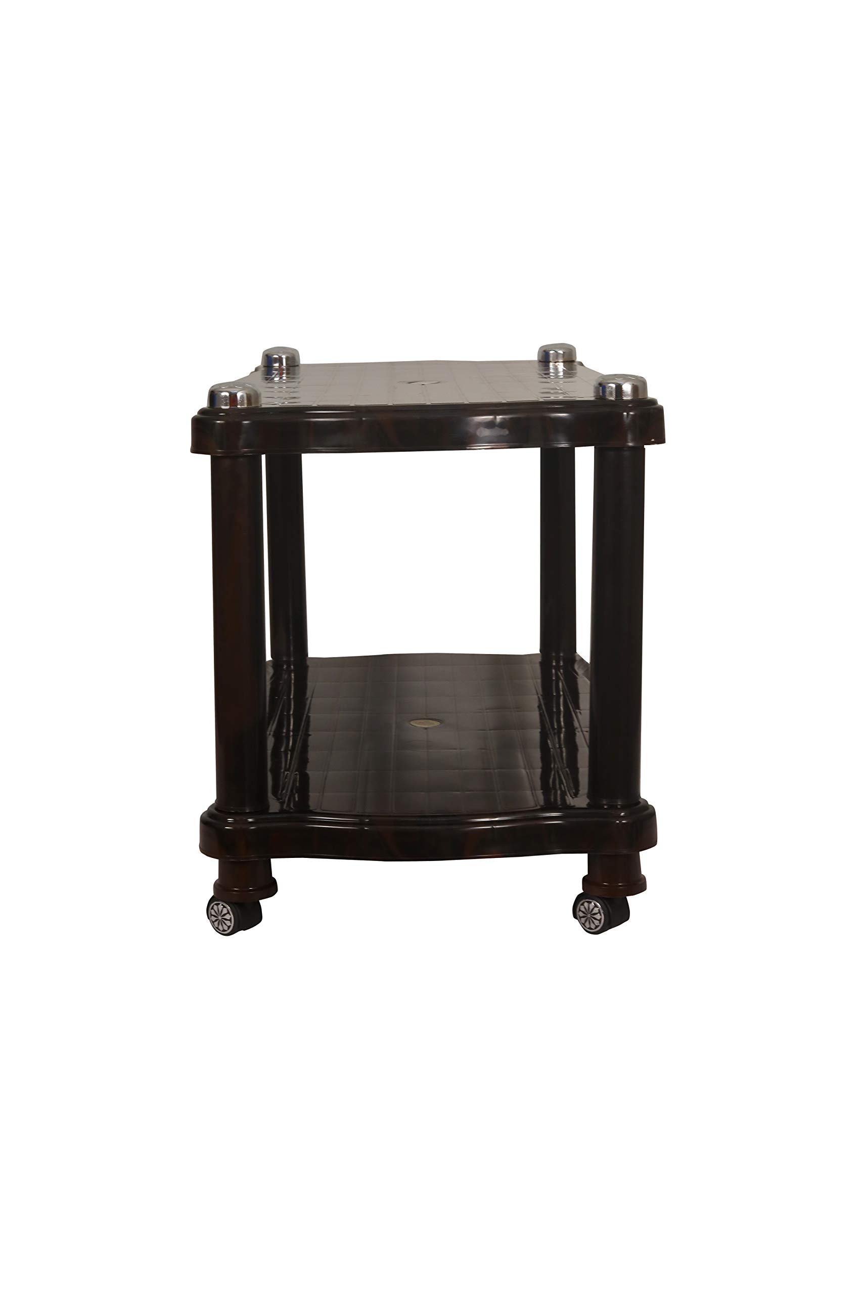 Prima 5011 Center Trolley Coffee Table/Tea Table/Teapoy for Home, Office & Outdoor (Cherry) 3