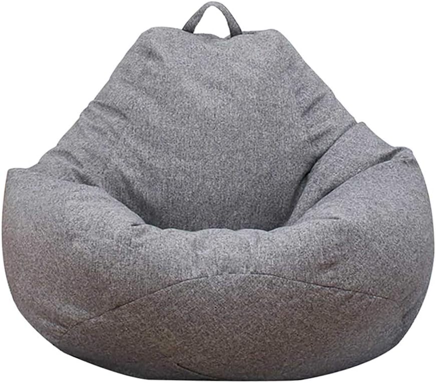 Jetcloud Bean Bag Chair Cover,Adults Large High Back Bean Bag Sofa Cover Recliner Gaming Storage Bag for Indoor Outdoor BeanBag Chair,No Filling (Dark grey, M:80x90cm)