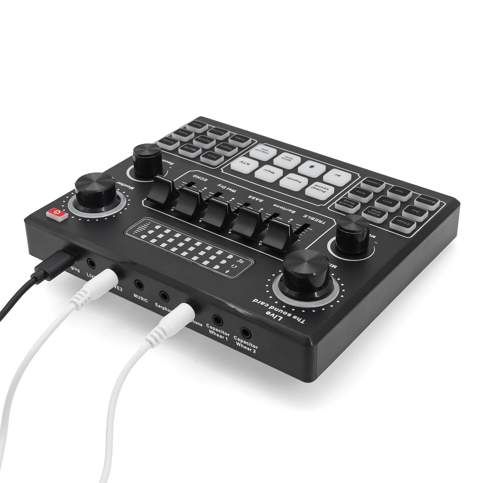 DJ-Controller, Live-Soundkarte, professionelle Aufnahme, tragbarer Mixer, Sound, Live-Übertragung, Soundkarte