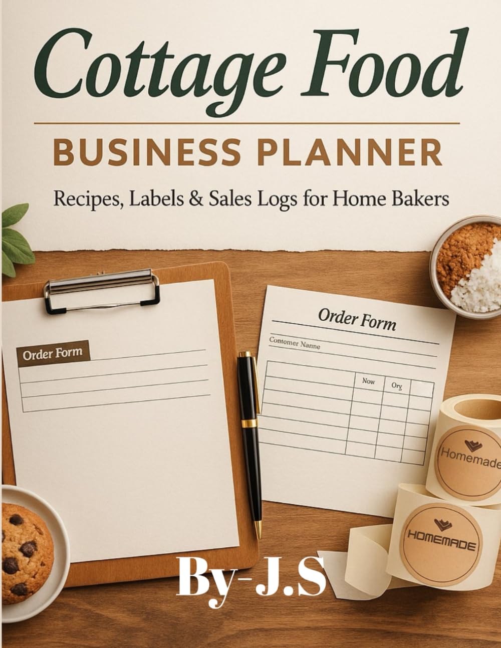 Cottage Food Business Planner Recipes, Labels & Sales Logs: Home-Baker Templates for Pricing, Orders, Inventory & Revenue