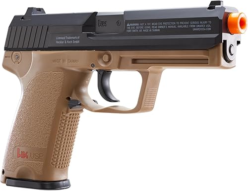 Miniatura 2 de HK Heckler & Koch USP CO2 Pistola de aire comprimido BB de 0.236 in, acción estándar, marrón tierra oscura