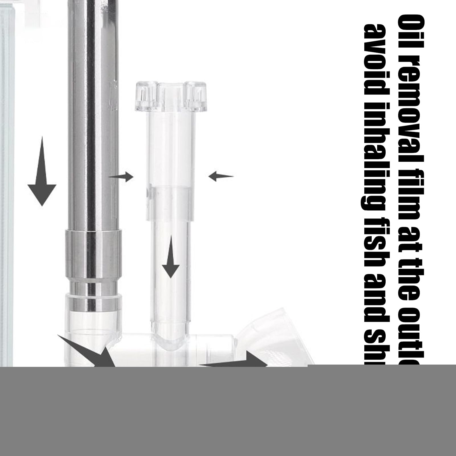 Tubo De Entrada Y Salida Para Acuario Conductos De Acero Inoxidable De Alta | Tubo De Filtro Desnatador De Película De Accesorio Ajustable Para Acuarios De Agua Dulce-Marinos Adultos