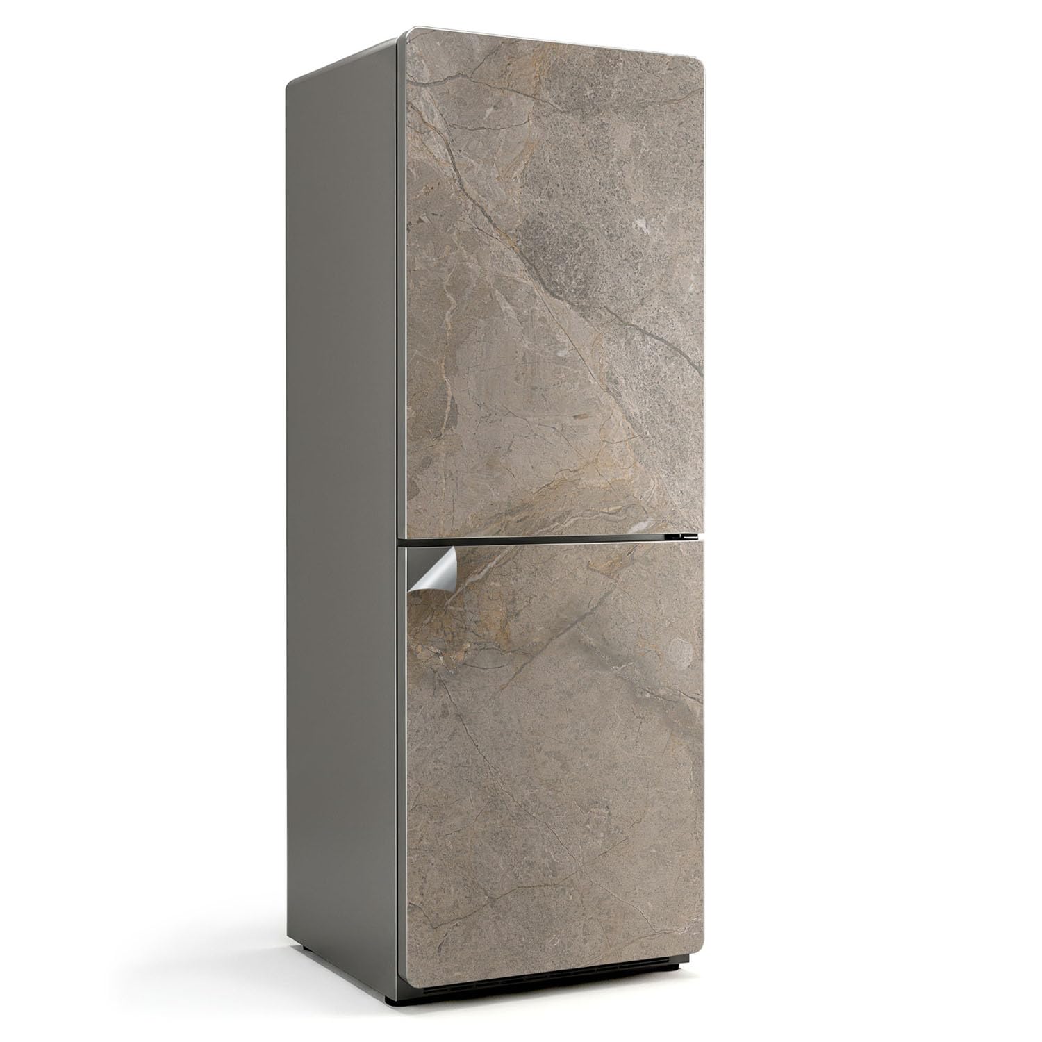 Pegatinas de Nevera Impermeables y Antirayones con Acabado de Piedra Elegante 70x190