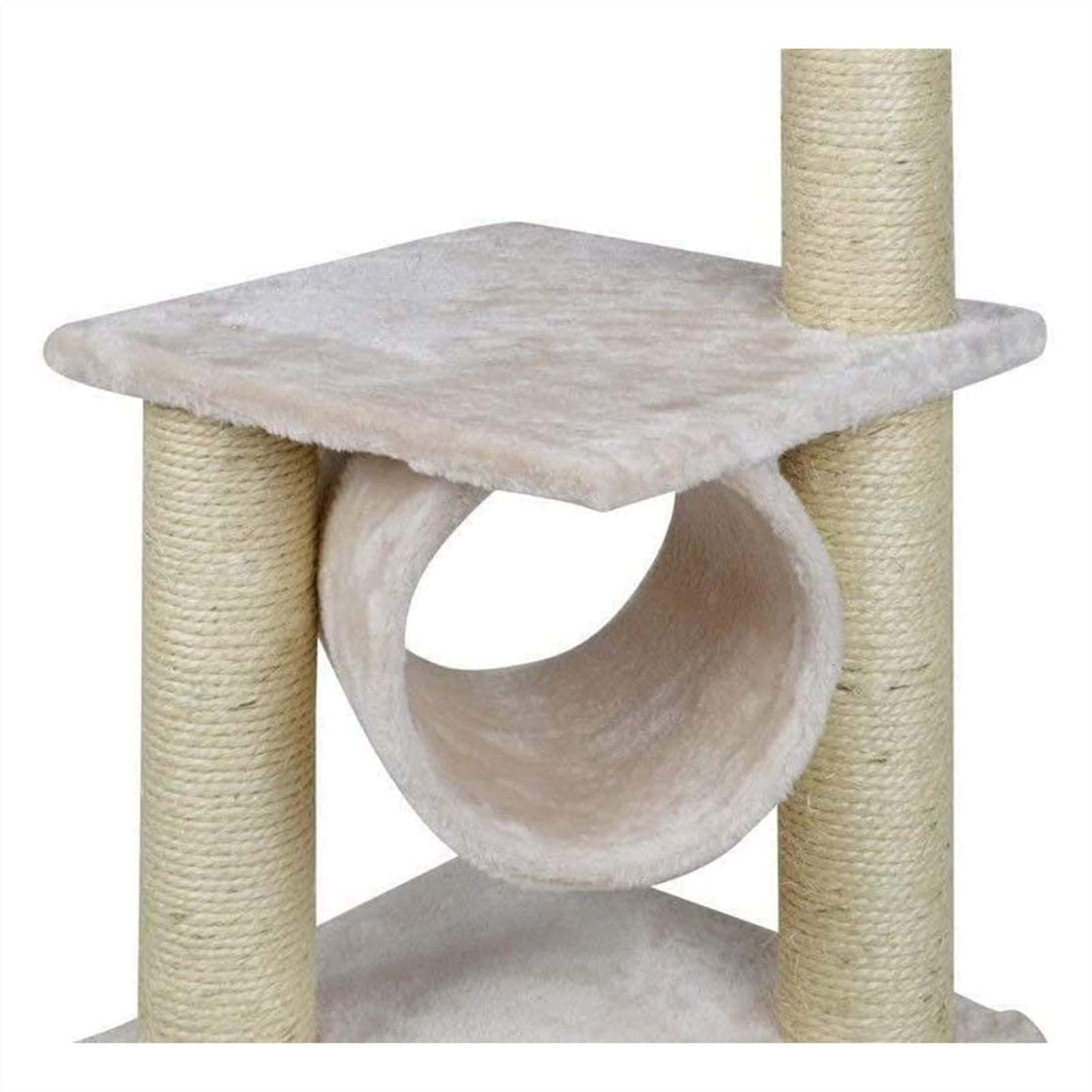 3-poziomowe drzewko dla kota Indoor Pet Activity Furniture Dom do zabawy dla Kitty Kitten Odpowiedni dla kotów domowych Cat Clim e Wielowarstwowe drzewo dla kota i drapak