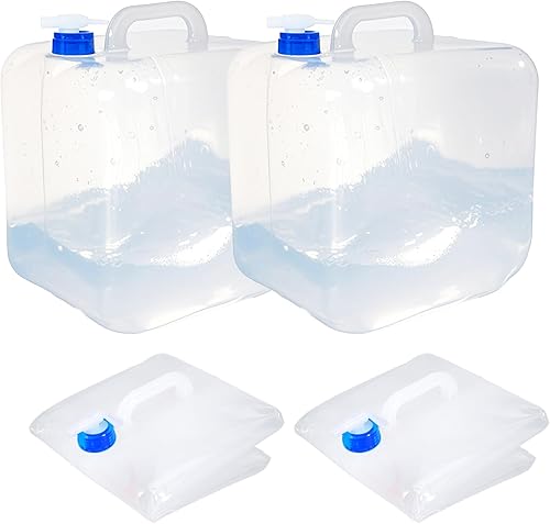 Contenedor de agua plegable con espita y gancho, jarra de agua sin BPA, cubo de transporte plegable, contenedor de almacenamiento de agua para