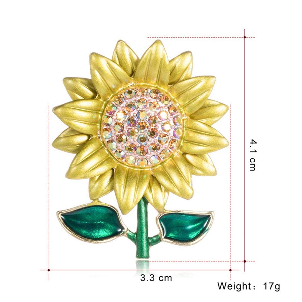 RWRAPS Brosche Mode-Sonnenblumen-Brosche – Sonnenblumen-Mantel-Pullover-Pin-Zubehör