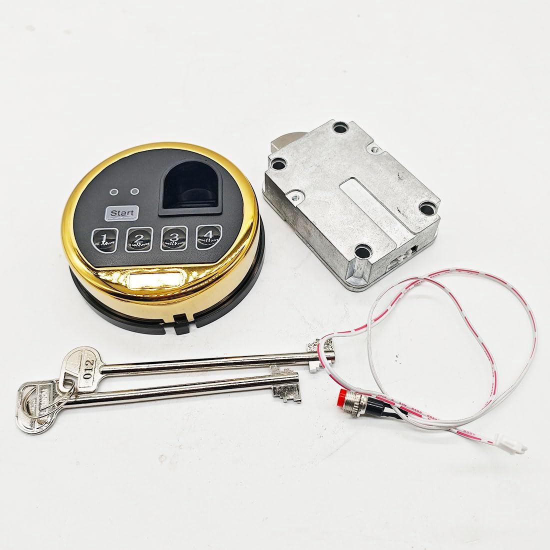 1 Set Circular Safe Fireproof Cabinet Fingerprint Combination Lock Delay Lock Blade Zinc Alloy