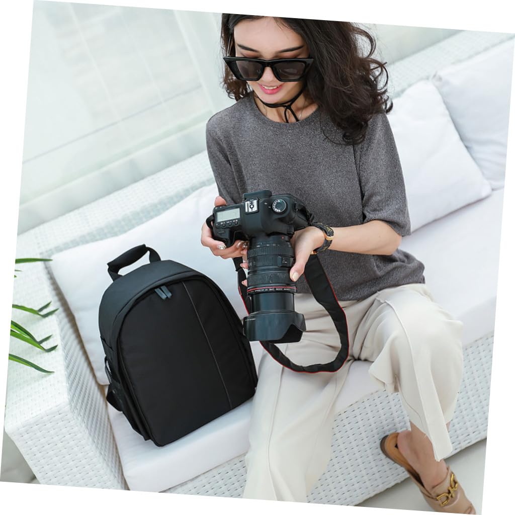 VALICLUD Zaino per Fotocamera Dslr Spugna Antiurto, Borsa Portaoggetti Portatile Tasche Laterali per Accessori, Adatto per Viaggi, Escursionismo e Uso Quotidiano