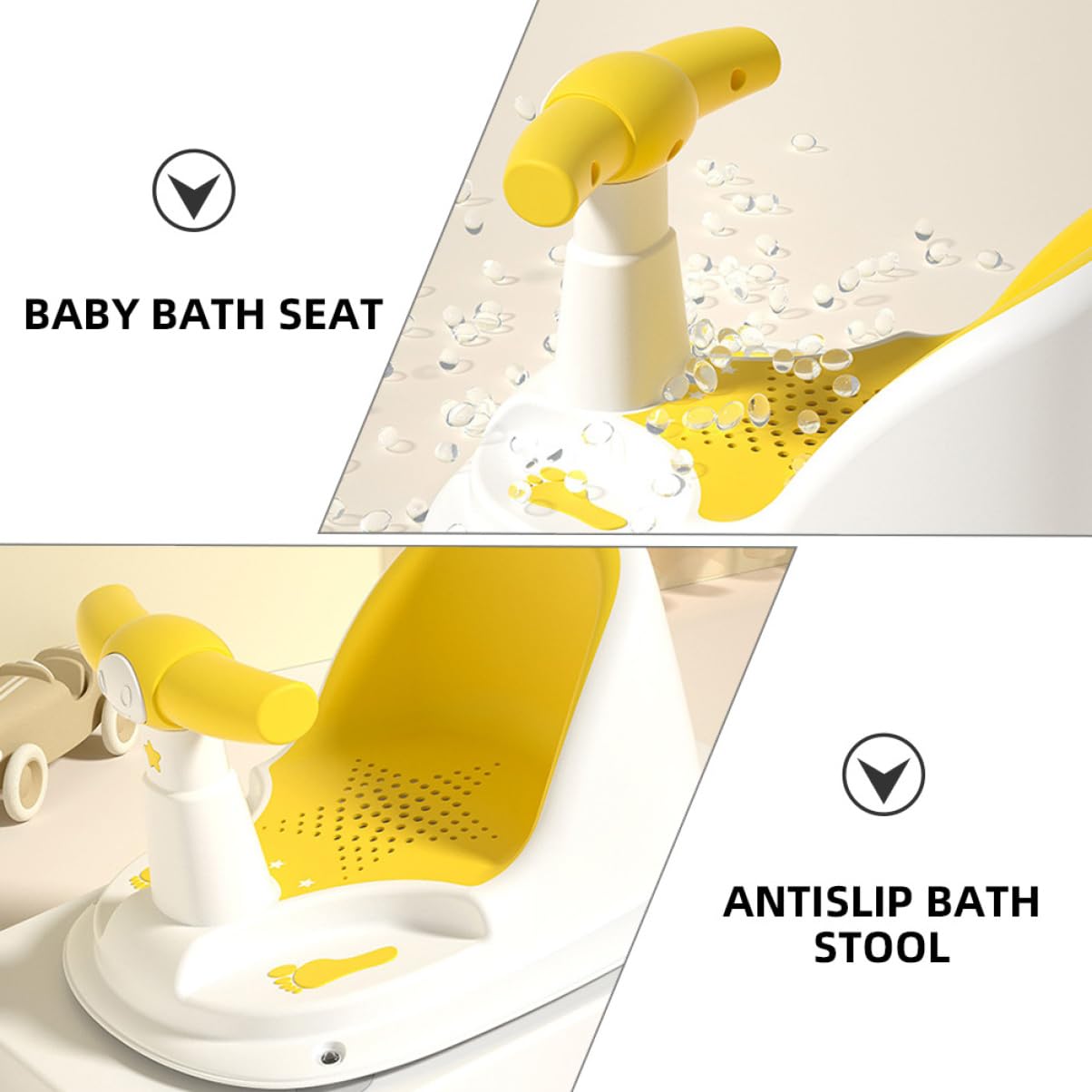 ifundom Asiento de Baño para Niños Pequeños Soporte Cómodo y Material Plástico Antideslizante Adecuado Baño Seguro de Bebés y Recién Nacidos